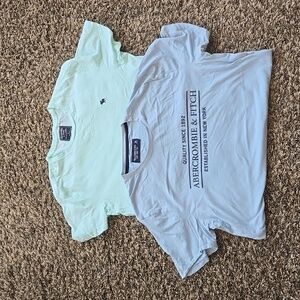 Abercrombie & Fitch Men Short Sleeve Tees 2 pack Light Green and Light Blue